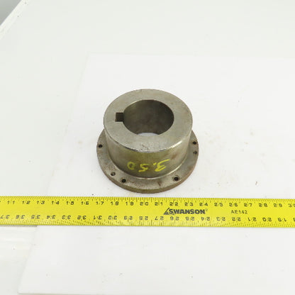 Flanged Coupling Hub Sleeve 3.500" Shaft 7-7/8" Flange OD 7/8" Key