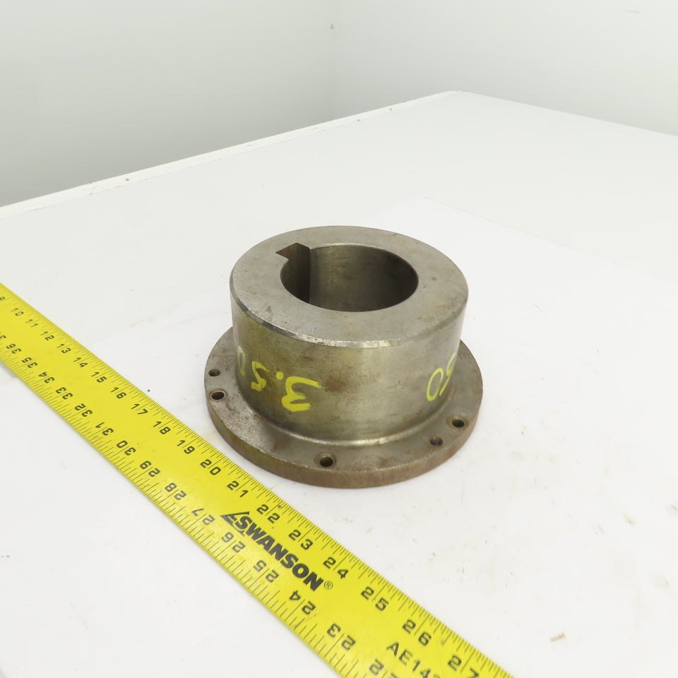 Flanged Coupling Hub Sleeve 3.500" Shaft 7-7/8" Flange OD 7/8" Key