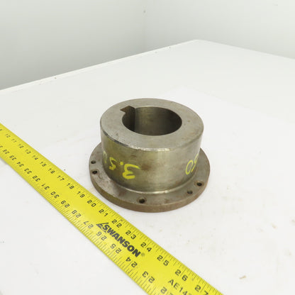 Flanged Coupling Hub Sleeve 3.500" Shaft 7-7/8" Flange OD 7/8" Key