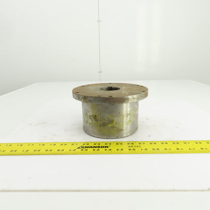 Flanged Coupling Hub Sleeve 2.125" Shaft 7-7/8" Flange OD 1/2" Key