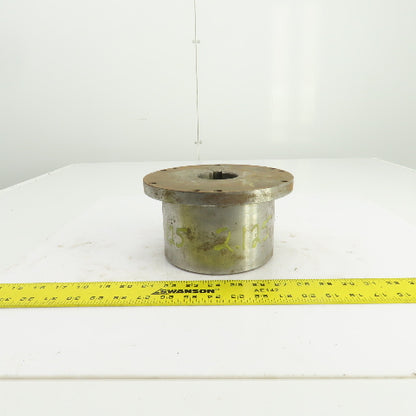 Flanged Coupling Hub Sleeve 2.125" Shaft 7-7/8" Flange OD 1/2" Key
