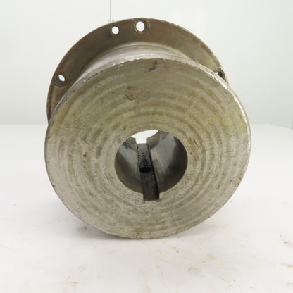 Flanged Coupling Hub Sleeve 2.125" Shaft 7-7/8" Flange OD 1/2" Key