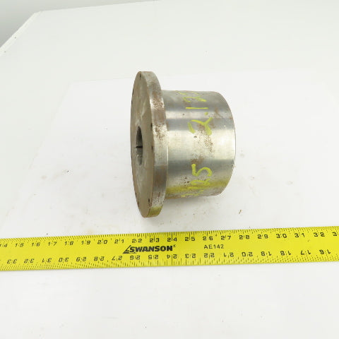 Flanged Coupling Hub Sleeve 2.125" Shaft 7-7/8" Flange OD 1/2" Key