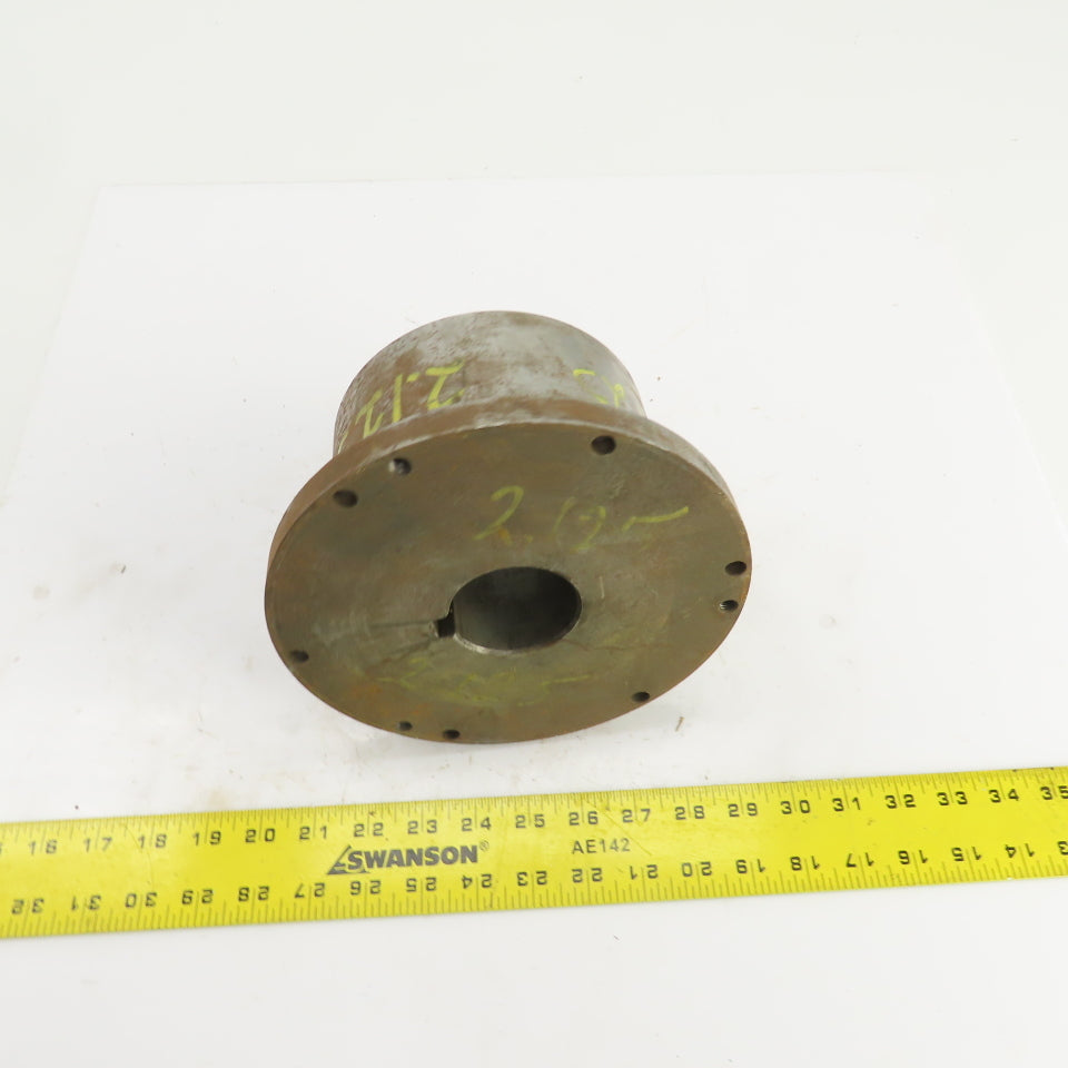 Flanged Coupling Hub Sleeve 2.125" Shaft 7-7/8" Flange OD 1/2" Key