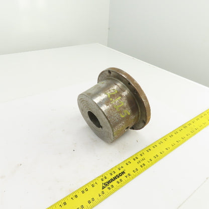 Flanged Coupling Hub Sleeve 2.125" Shaft 7-7/8" Flange OD 1/2" Key