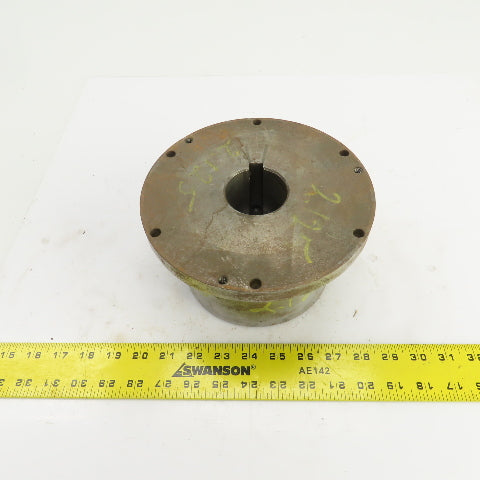 Flanged Coupling Hub Sleeve 2.125" Shaft 7-7/8" Flange OD 1/2" Key