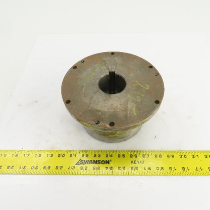 Flanged Coupling Hub Sleeve 2.125" Shaft 7-7/8" Flange OD 1/2" Key