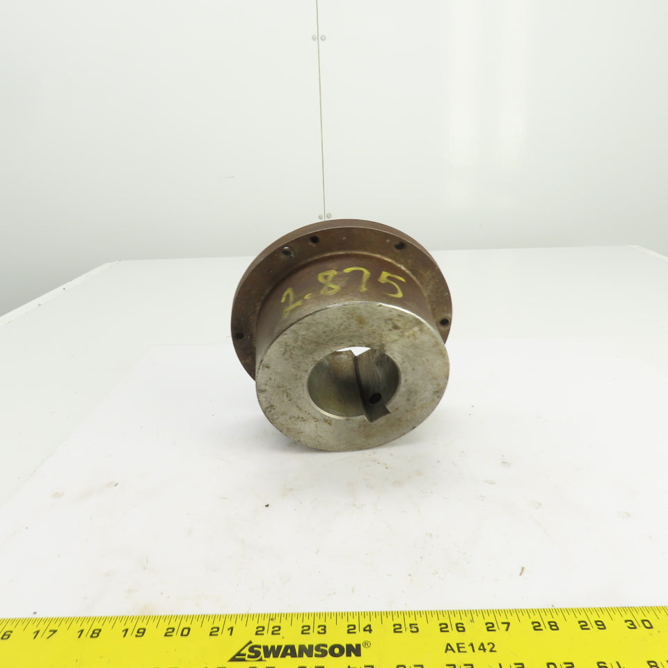 Flanged Coupling Hub Sleeve 2.875" Shaft 7-7/8" Flange OD 3/4" Key