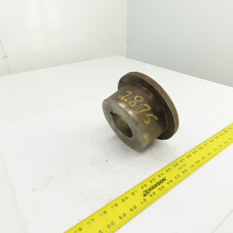 Flanged Coupling Hub Sleeve 2.875" Shaft 7-7/8" Flange OD 3/4" Key