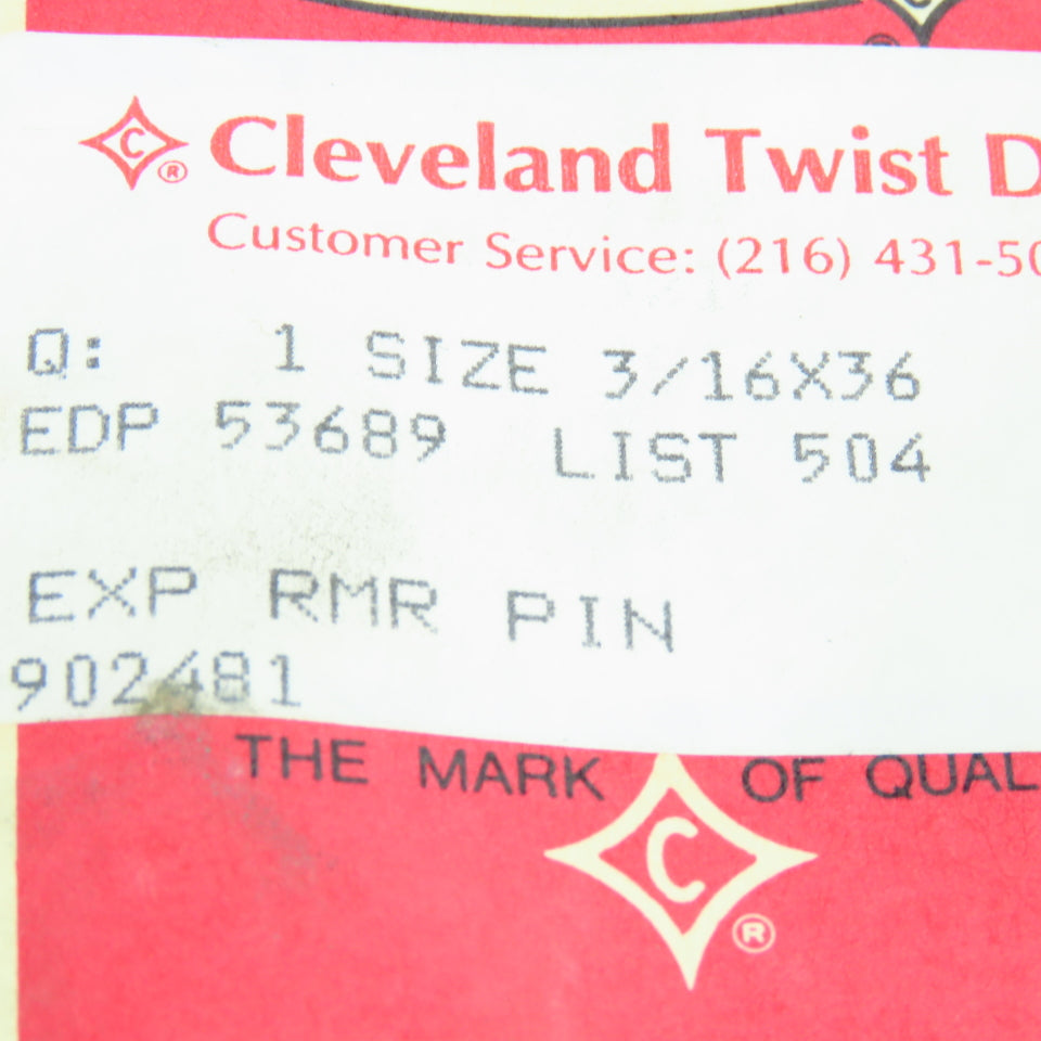 Cleveland 3/16"x 36 Expansion Pin For Chucking Reamer Adjustment Screw Bolt