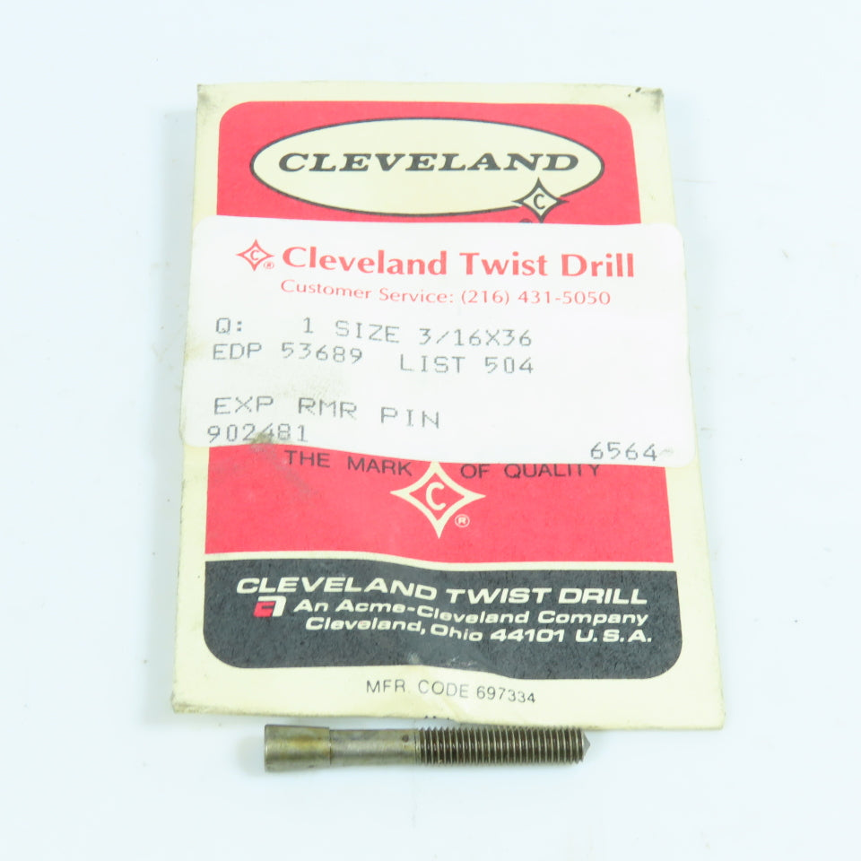 Cleveland 3/16"x 36 Expansion Pin For Chucking Reamer Adjustment Screw Bolt
