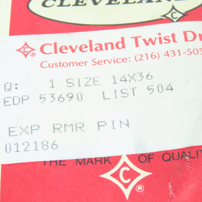 Cleveland 14"x 36 Expansion Pin For Chucking Reamer Adjustment Screw Bolt