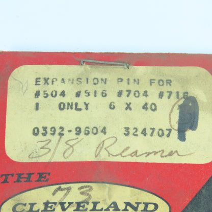 Cleveland 3/8"x 32 Expansion Pin For Chucking Reamer Adjustment Screw Bolt