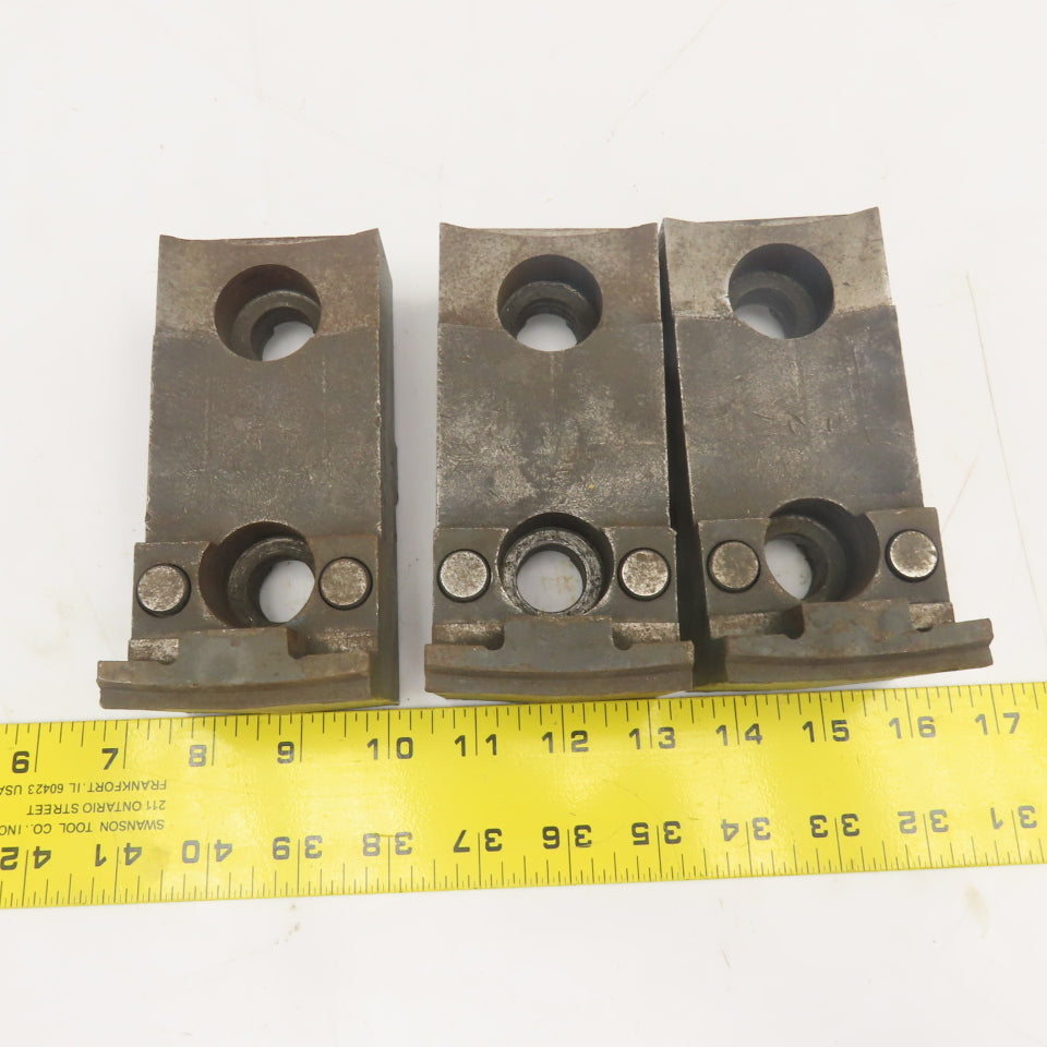 Jergens 15266 4" x 2-1/2" Workholding Lathe Jaw Tongue & Groove Set Of 3
