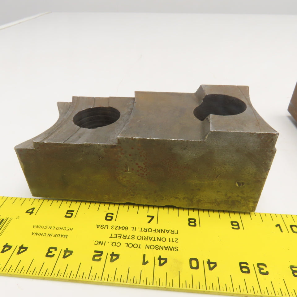 Jergens 15266 4" x 2-1/2" Workholding Lathe Jaw Tongue & Groove Set Of 3