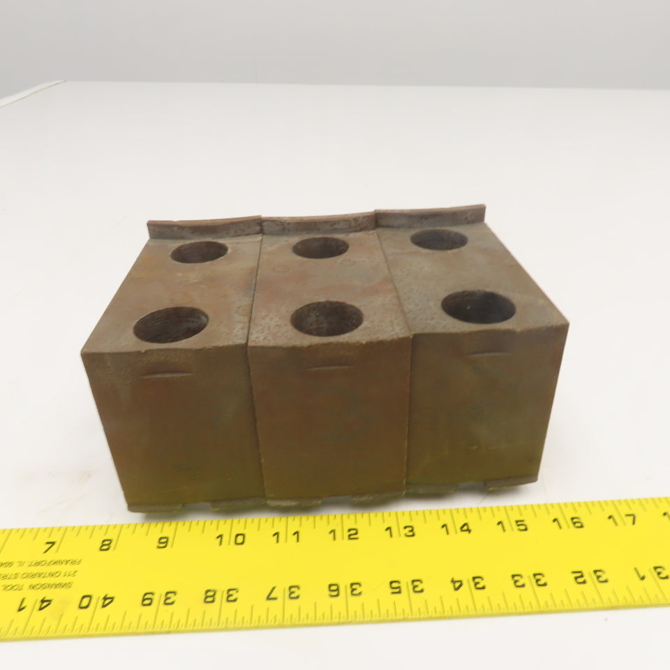 Jergens 15717 6" x 2-1/2" Workholding Lathe Jaw Tongue & Groove Set Of 3