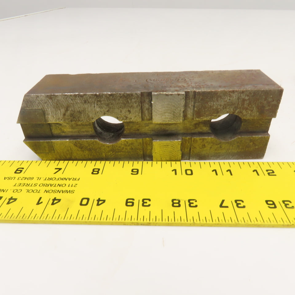 Jergens 15516 6-1/4" x 2" Internal Workholding Lathe Jaw Tongue Groove Set Of 3