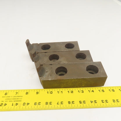 Jergens 15516 6-1/4" x 2" Internal Workholding Lathe Jaw Tongue Groove Set Of 3