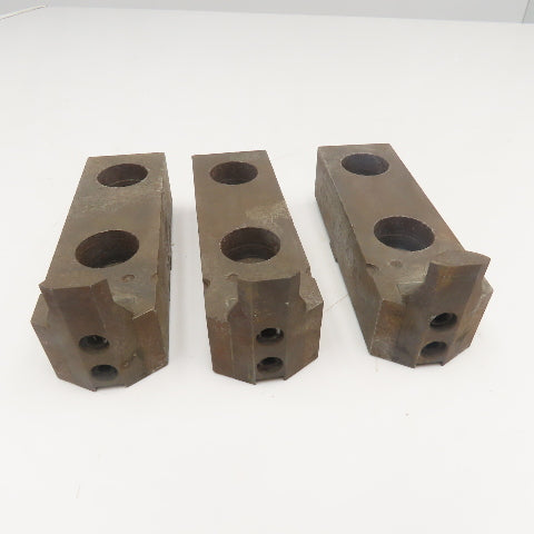 Jergens 15516 6-1/4" x 2" Internal Workholding Lathe Jaw Tongue Groove Set Of 3