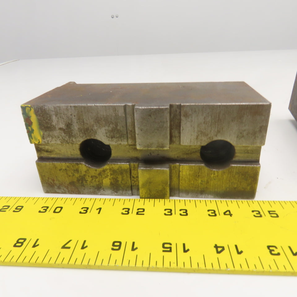 Jergens 15265 5-1/2" x 2-1/2" Workholding Lathe Jaw Tongue Groove Set Of 3