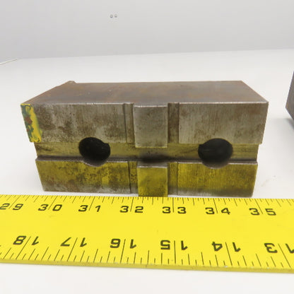 Jergens 15265 5-1/2" x 2-1/2" Workholding Lathe Jaw Tongue Groove Set Of 3