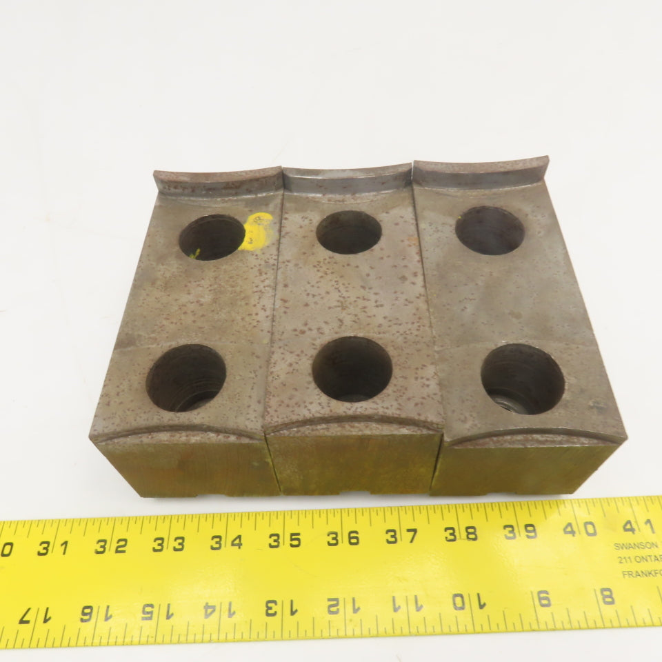 Jergens 15265 5-1/2" x 2-1/2" Workholding Lathe Jaw Tongue Groove Set Of 3