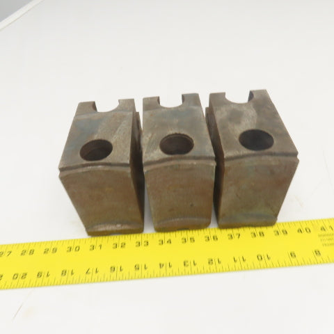Jergens 15717 5-1/2" x 2-1/2" Workholding Lathe Jaw Tongue Groove Set Of 3