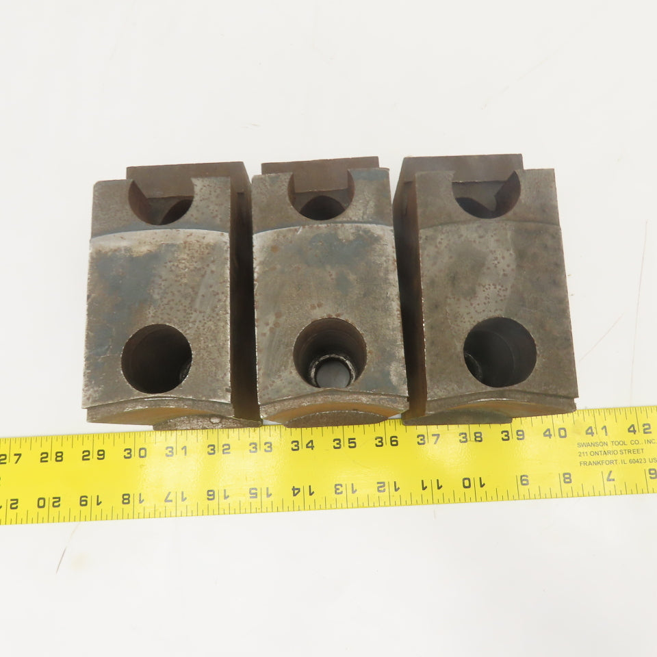 Jergens 15717 5-1/2" x 2-1/2" Workholding Lathe Jaw Tongue Groove Set Of 3