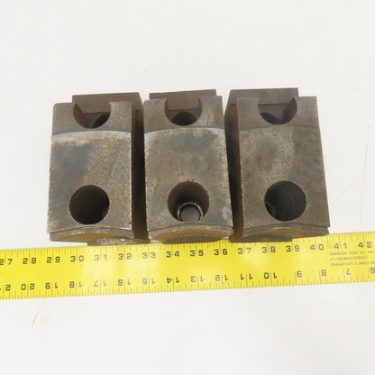 Jergens 15717 5-1/2" x 2-1/2" Workholding Lathe Jaw Tongue Groove Set Of 3