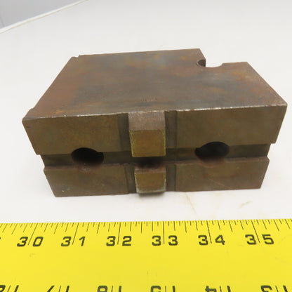 Jergens 15717 5-1/2" x 2-1/2" Workholding Lathe Jaw Tongue Groove Set Of 3