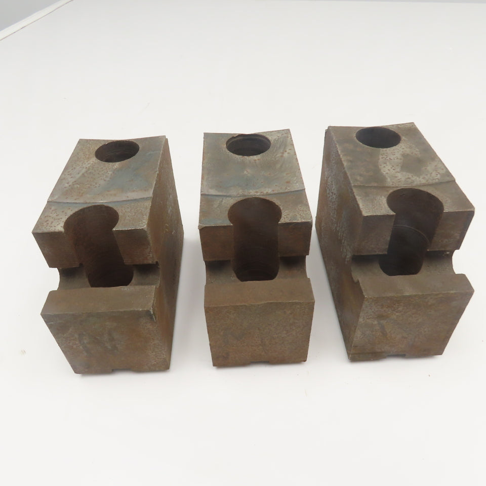 Jergens 15717 5-1/2" x 2-1/2" Workholding Lathe Jaw Tongue Groove Set Of 3