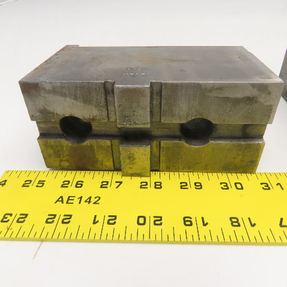 Jergens 15265 5-1/2" x 2-1/2" Workholding Lathe Jaw Tongue Groove Set Of 3