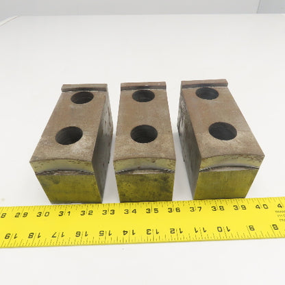 Jergens 15265 5-1/2" x 2-1/2" Workholding Lathe Jaw Tongue Groove Set Of 3