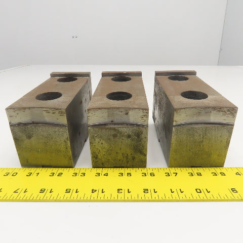 Jergens 15265 5-1/2" x 2-1/2" Workholding Lathe Jaw Tongue Groove Set Of 3