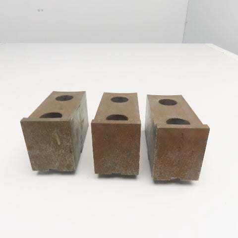 Jergens 15265 5-1/2" x 2-1/2" Workholding Lathe Jaw Tongue Groove Set Of 3