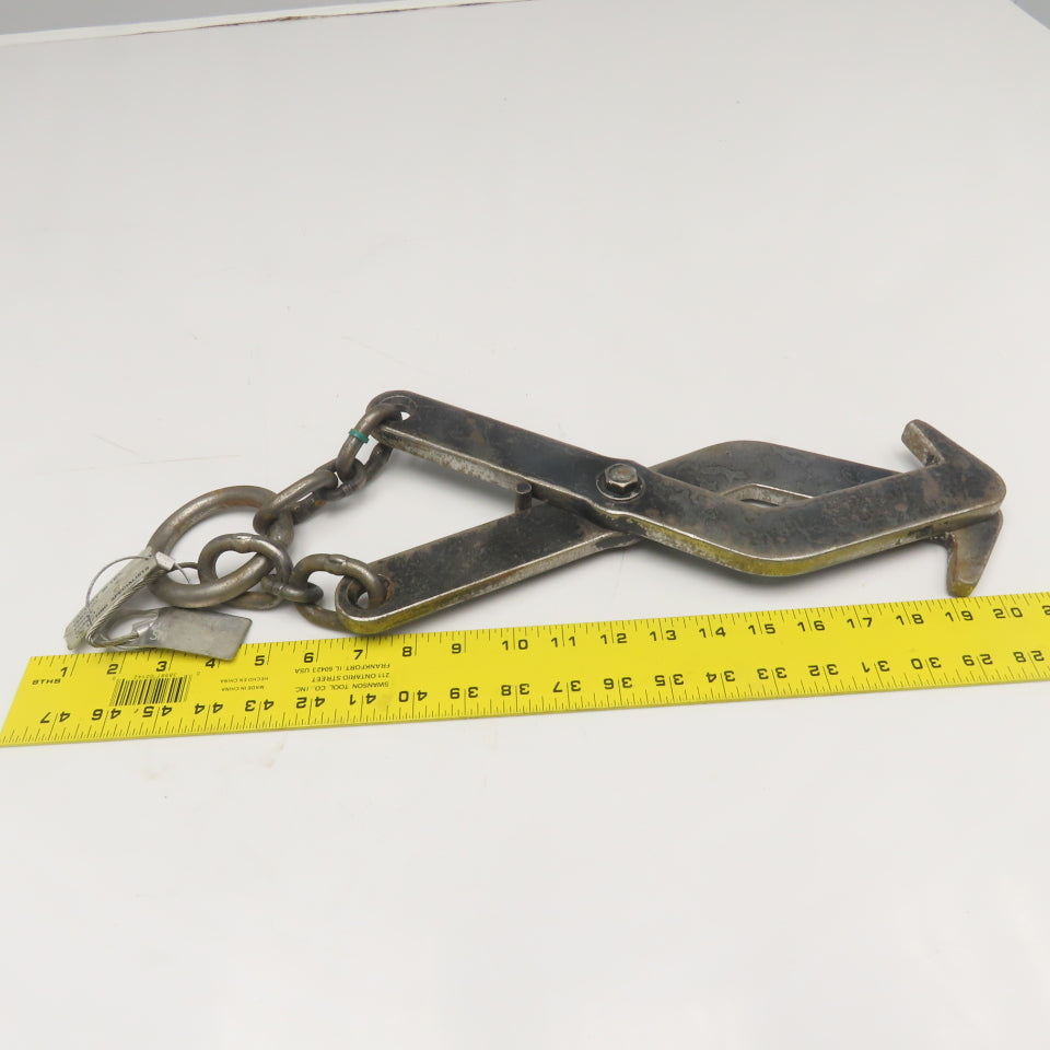 LMHE 400Lbs WLL 16" OAL Load Lifting Tongs Scissor Hook