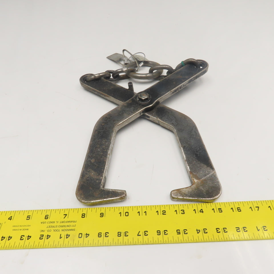 LMHE 400Lbs WLL 16" OAL Load Lifting Tongs Scissor Hook