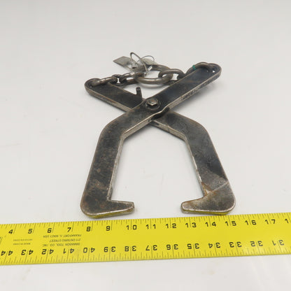 LMHE 400Lbs WLL 16" OAL Load Lifting Tongs Scissor Hook