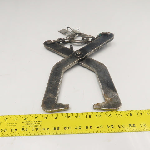 LMHE 400Lbs WLL 16" OAL Load Lifting Tongs Scissor Hook