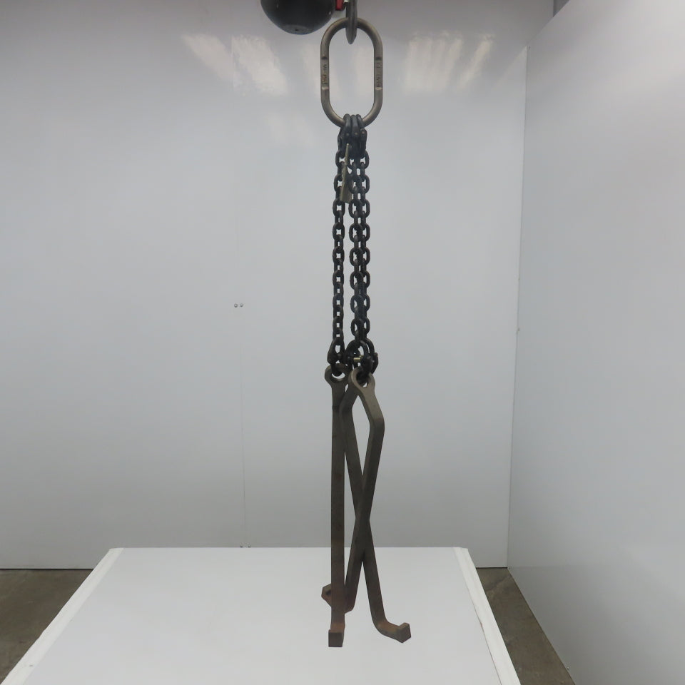 Carl Stahl Size 9/32G 8 3 Leg Lifting Hook 3'6" Reach 60° 300LBS. Limit