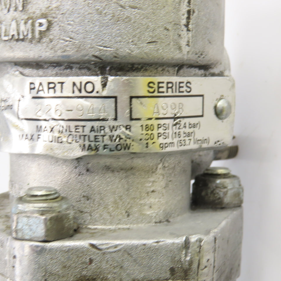 Graco 226-944 Series A99B 1:1 Fast-Flo Air Piston Transfer Pump 12GPM Repair