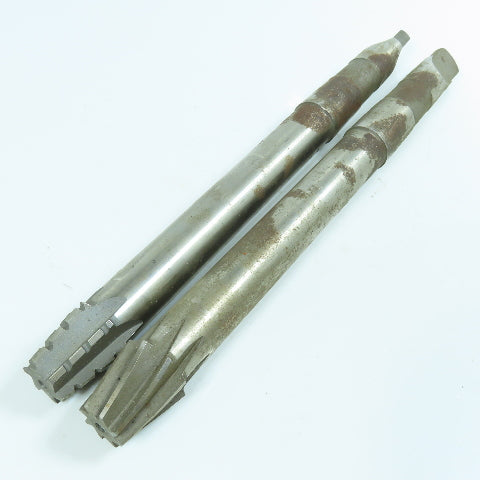 MR & TCO 1-1/16" x 3/4" Full Taper Reamer Morse Taper #3 Shank 11" OAL Lot of 2