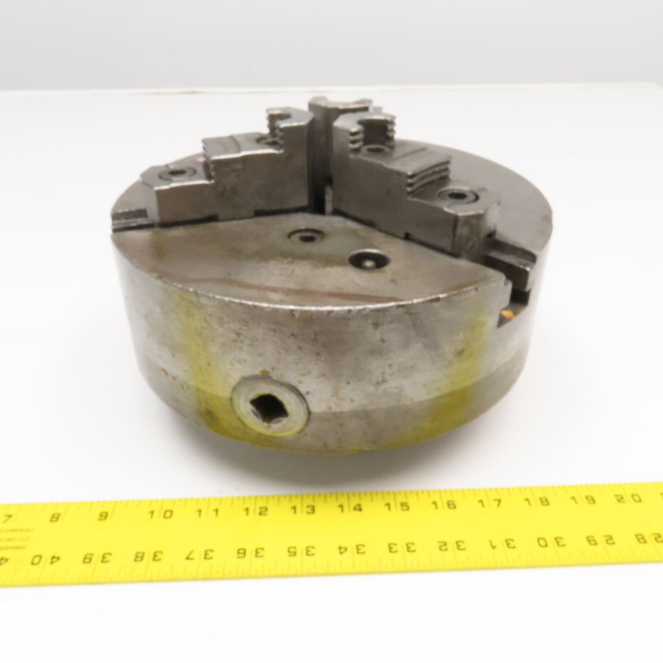 Cushman 10" 3 Jaw Scroll Chuck L1 Taper Mounting W/ Jaws 2" Thru Hole