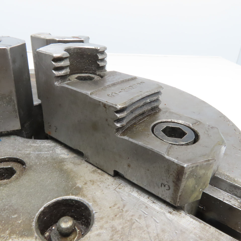 Cushman 10" 3 Jaw Scroll Chuck L1 Taper Mounting W/ Jaws 2" Thru Hole