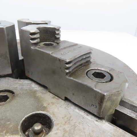 Cushman 10" 3 Jaw Scroll Chuck L1 Taper Mounting W/ Jaws 2" Thru Hole