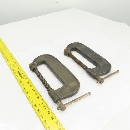Jorgensen 606 6" Cast C-Clamp USA Made Lot Of 2