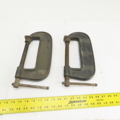 Jorgensen 606 6" Cast C-Clamp USA Made Lot Of 2