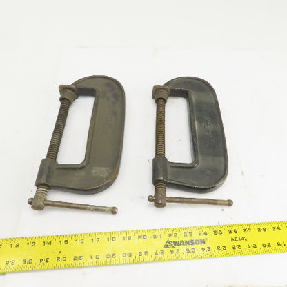 Jorgensen 606 6" Cast C-Clamp USA Made Lot Of 2
