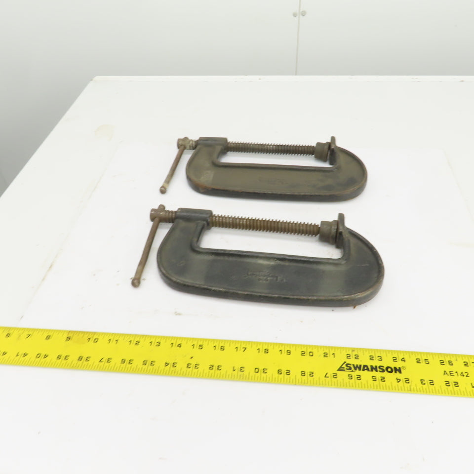 Jorgensen 606 6" Cast C-Clamp USA Made Lot Of 2