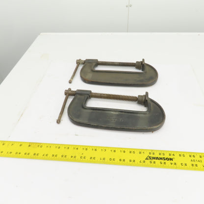 Jorgensen 606 6" Cast C-Clamp USA Made Lot Of 2